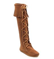 Front Lace Knee High Boot brown