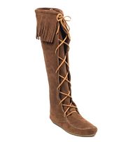 Front Lace Knee High Boot dusty brown