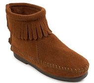 Back Zip Hardsole Boot suede brown