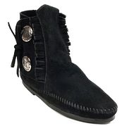 Two Button Boot Hardsole  black